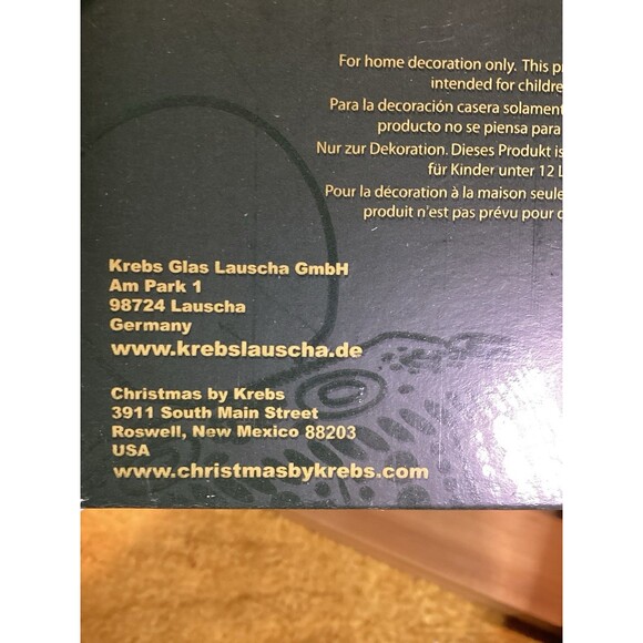 Krebs Glass Christmas Ornaments Candy Apple Red Flame Stripes & Lattice 2 Boxes - Picture 8 of 15